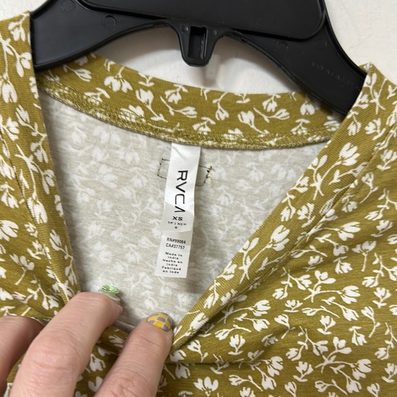 RVCA Olive Green Floral Dress - Picture 2 of 3